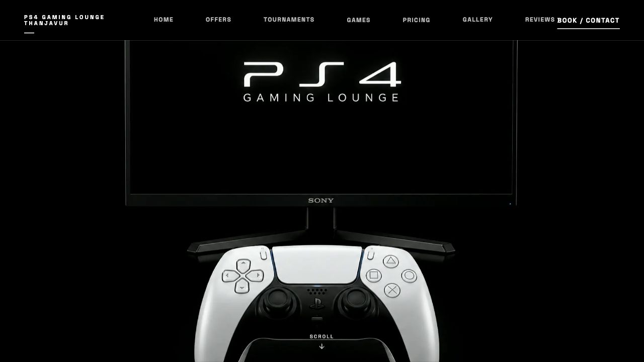 PS4 Gaming Lounge website preview